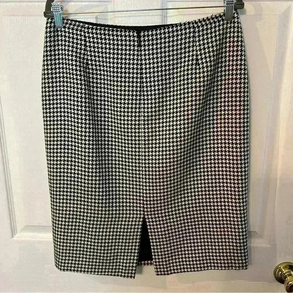 Isabella DeMarco Black and White Houndstooth Pencil Skirt Size 10 Academia GUC - Picture 3 of 5